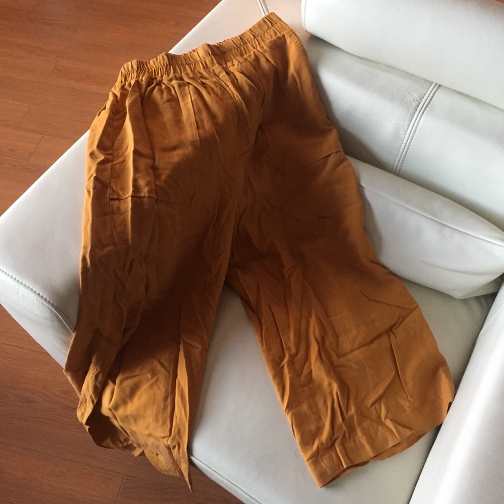 Zara mustard yellow culottes